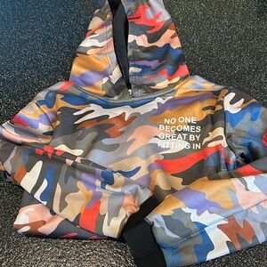 Lola and the Boys Colorful Camo Sweatsuit, fits like a size 10